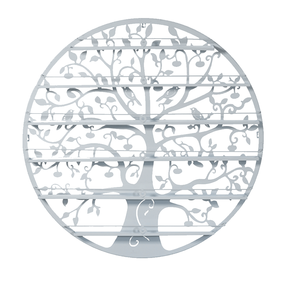 סטנד לקים מתכת שחור עגול מהודר לקיר קוטר 60 ס"מ