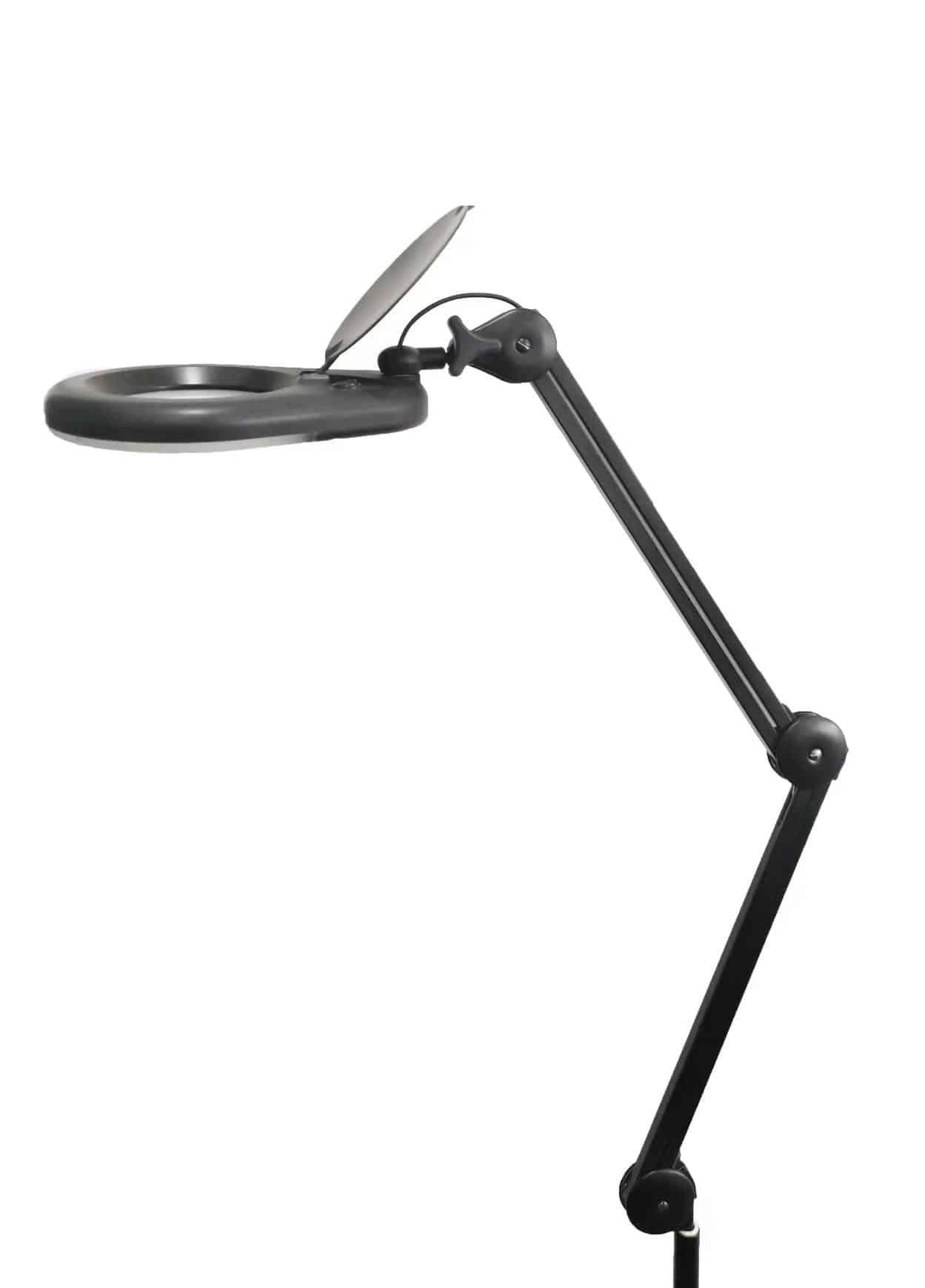 מנורת לופה LED 5 אינץ' עם דימר (עמעם) – שחור (גלוטק)